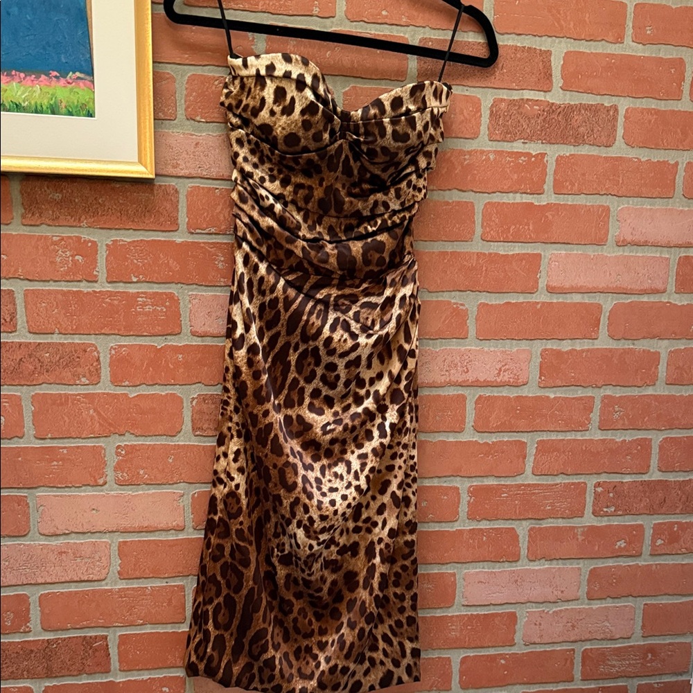 Dolce & Gabbana Brown Strapless Dress